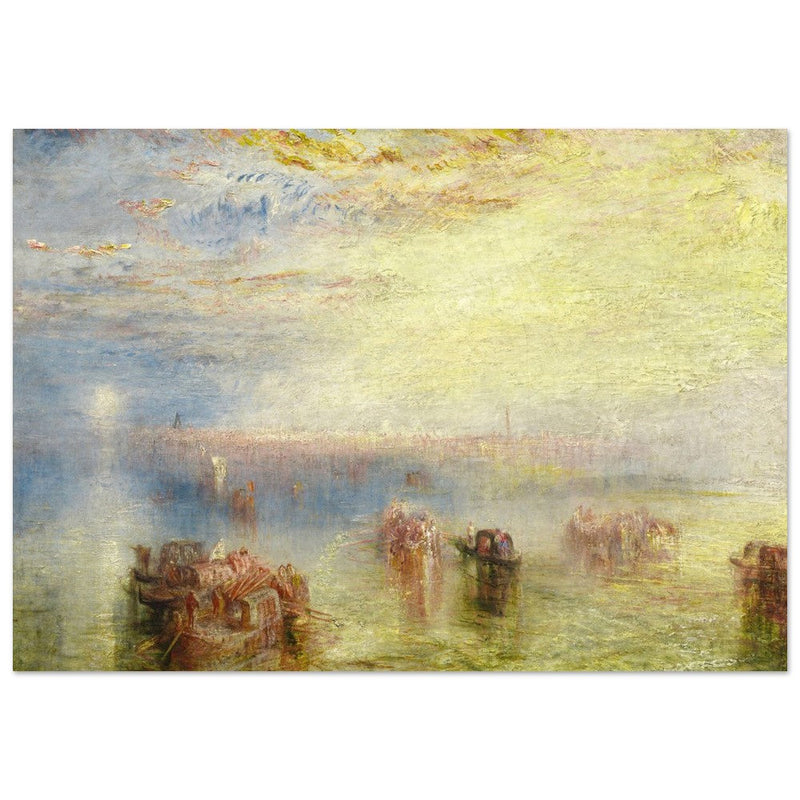 Approach to Venice by Joseph Mallord William Turner. Antique abstract painting of Venice Italy.