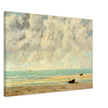 The calm sea by Gustave Courbet 1869.  antique painting.