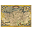 Ancient map of Flandria by Abraham Ortelius 1584. Vintage map  .