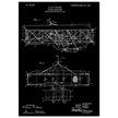 Flying machine patent 1906 by the Wright brothers. Vintage airplane.