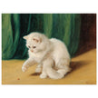 Cat with Ladybird old painting by Arthur Heyer.