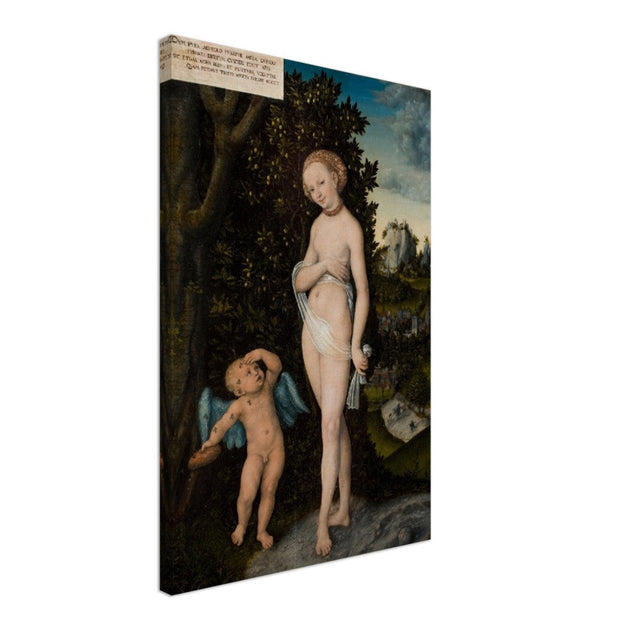 Canvas Venus with Cupid Stealing Honey by Lucas Cranach the Elder 1530 Antique painting reproduction on canvas