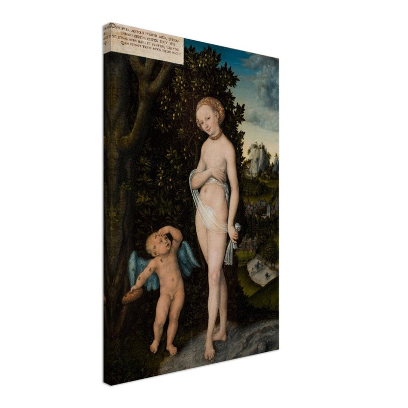 Canvas Venus with Cupid Stealing Honey by Lucas Cranach the Elder 1530 Antique painting reproduction on canvas