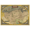 Ancient map of Flandria by Abraham Ortelius 1584. Vintage map  .