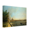 London antique painting by Canaletto 1750 The Thames from Somerset House Terrace towards the City.