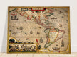 America old map print. Poster reproduction of the american continent year 1630 by Hendrik Hondius