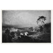 John Martin Paradise Lost Heaven – the Rivers of Bliss. Vintage mezzotint engraving .