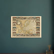 Ancient antique map of Europe. The map is devided in empires and realms.  poster.