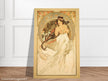 Art Nouveau Alphonse Mucha antique painting.