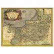 Ancient map of Prussia by Abraham Ortelius. Historic vintage map of 1570.