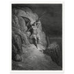 Gustave Dore Paradise Lost engraving . Torment of Satan despair as he realizes his fall.