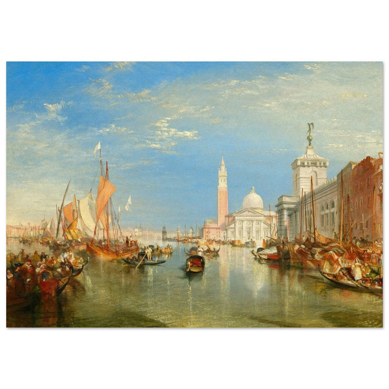 Venice Italy antique painting by Joseph Mallord William Turner. The Dogana and San Giorgio Maggiore.