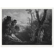 John Martin mezzotint engraving . Satan Contemplating Adam and Eve in Paradise. Paradise Lost by Milton.