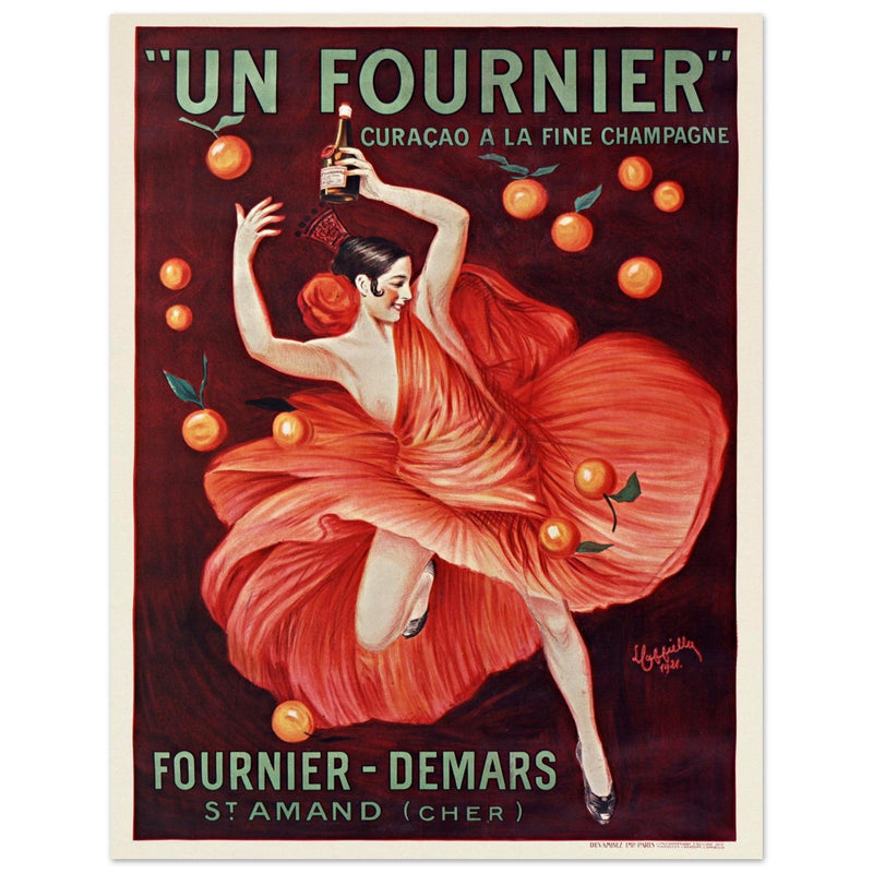 Un Fournier curaçao a la fine champagne advertising vintage poster by Leonetto Cappiello.