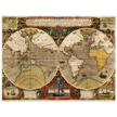 Vera Totius Expeditionis Nauticae double hemisphere map by Jodocus Hondius