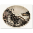 Louis Icart vintage illustration Thaïs   Lady with Leopards