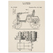 Motor Vehicle patent drawing by James Frank Duryea.