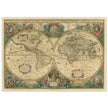 Nova totius terrarum orbis 1630 old world map poster by Hendrik Hondius