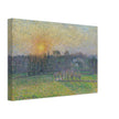 View of Bazincourt Sunset by Camille Pissarro
