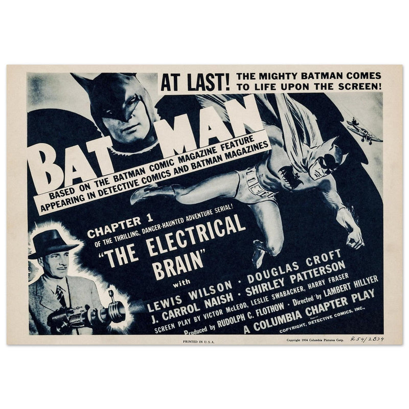 The Batman 1954 vintage movie poster .