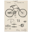 Vintage bicycle patent by Richard J Gatling 1894