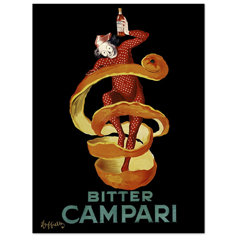 Leonardo Cappiello Bitter Campari master artwork. Vintage retro poster .