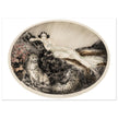 Louis Icart vintage illustration Thaïs   Lady with Leopards