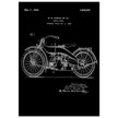 Vintage motorcycle patent by William S Harley founder of harley davidson.