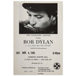Bob Dylan concert poster in Carnegie Chapter Hall 1961.