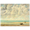 The calm sea by Gustave Courbet 1869.  antique painting.