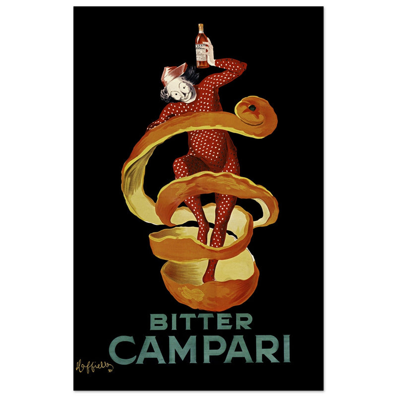 Leonardo Cappiello Bitter Campari master artwork. Vintage retro poster .