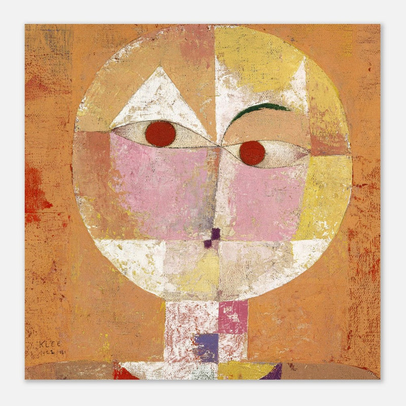 Paul Klee Senecio. fine print. Abstract modern painting. Cubism human face.  Redesigned and  artwork