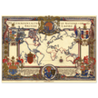 The Commonwealth of Nations or British Empire old poster. Antique vintage print reproduction of 1937