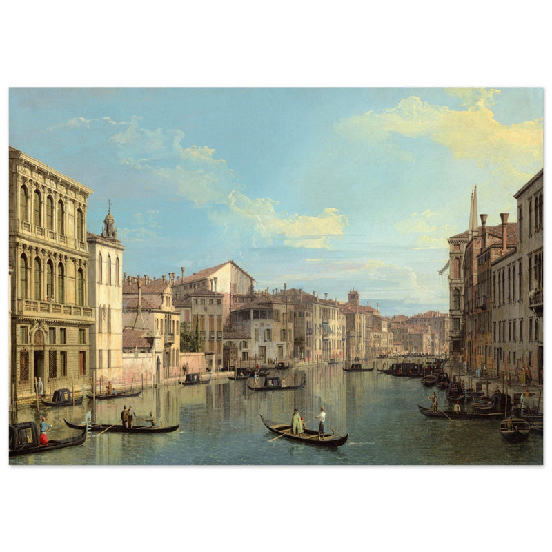 Grand Canal in Venice Italy. Antique painting by Canaletto 1738.