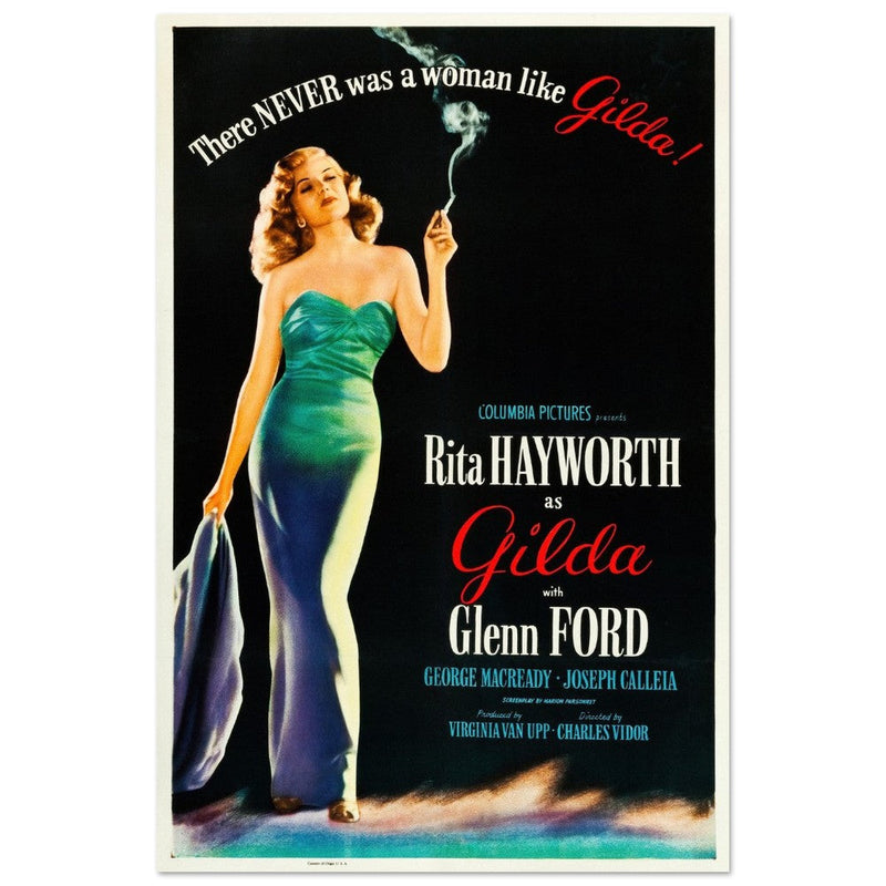 Gilda with Rita Hayworth and Glen Ford movie poster.