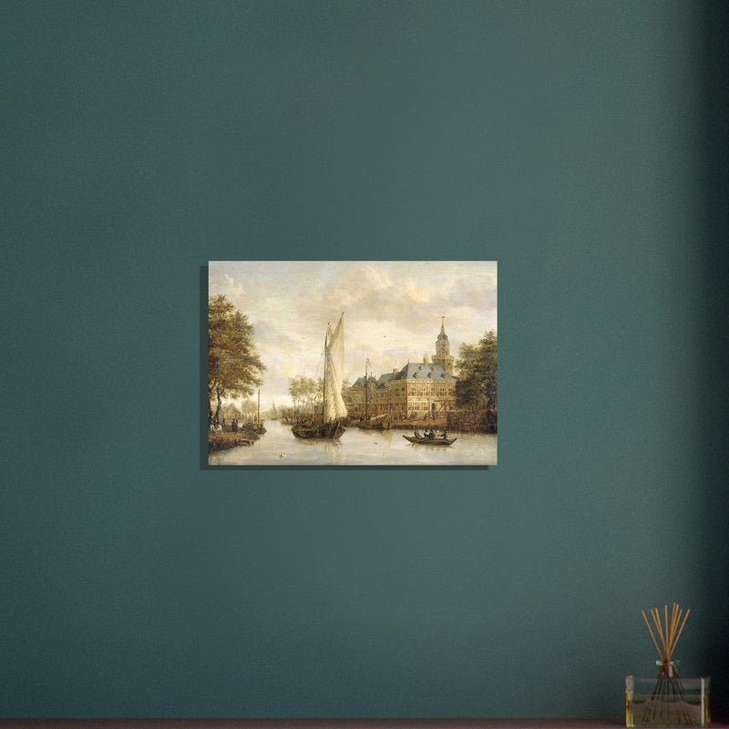 Jacobus Storck Nijenrode Castle on the Vecht near Breukelen. Antique old marine painting.  artwork