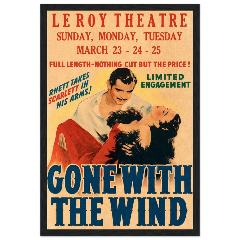 Gone with the wind movie poster.