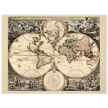Antique world map print reproduction of the XVII Century. Orbis terrarum nova by Nicolaes Visscher II