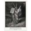Gustave Dore The Bible engraving print . Moses coming down from Mount Sinai .