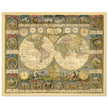 Ancient world map of 1776 by Abbe Clouet Double hemisphere world map.