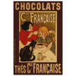 Chocolate advertising poster by Steinlen Chocolats / Thés Cie Française. Vintage historic artwork.