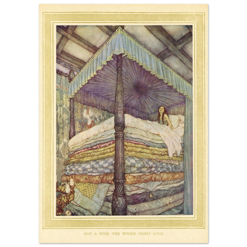 The Real Princess bu Edmund Dulac. After a fairy tale by Hans Andersen.