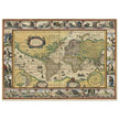 Old ancient map Nova Totius Terrarum Orbis Geographica ac Hydrographica Tabula by Willem Janszoon Blaeu .