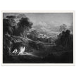 John Martin Paradise Lost vintage mezzoting engraving . Raphael Conversing with Adam and Eve .