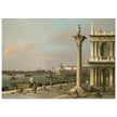 Canaletto antique painting in Venice Italy. Bacino di S. Marco.