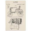 Motor Vehicle patent drawing by James Frank Duryea.