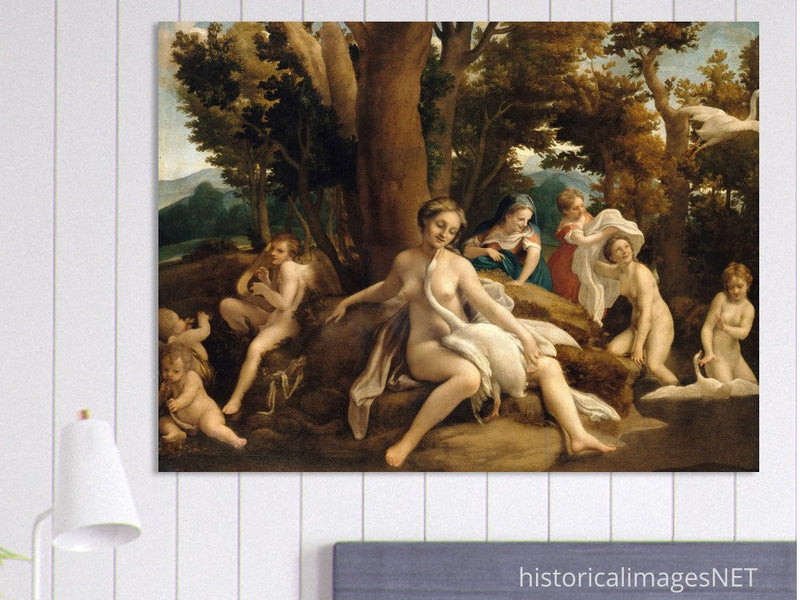 Leda and the Swan by Antonio da Correggio ca. 1532.