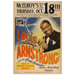 Louis Armstrong vintage concert poster . Performance in Portland 1945.