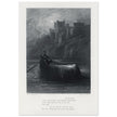 Gustave Dore illustration .The Body of Elaine on its way to King Arthur's Palace. Idylls of the King by Alfred Tennyson.