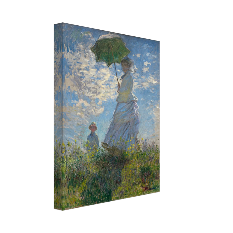 Woman with a Parasol Madame Monet and Her Son by Claude Monet